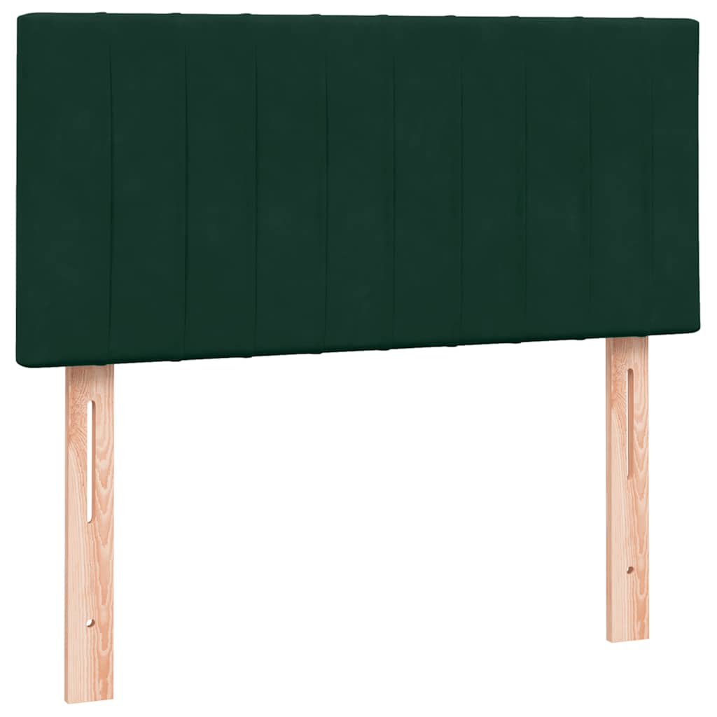Sommier à lattes de lit et matelas vert foncé 80x220 cm velours - XIOS