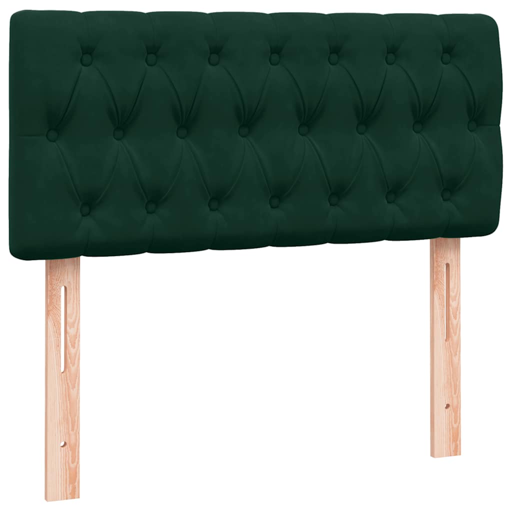 Sommier à lattes de lit et matelas vert foncé 80x220 cm velours - XIOS
