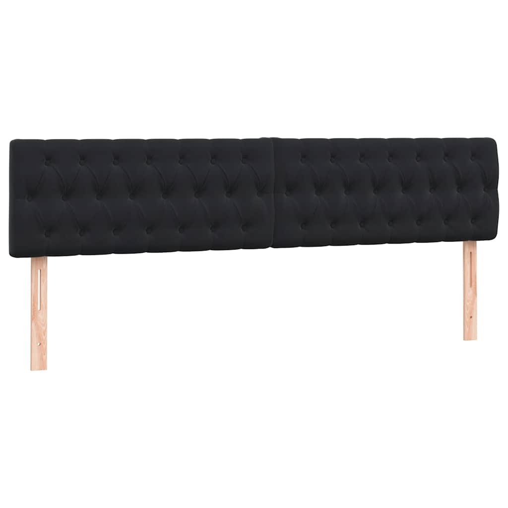 Sommier à lattes de lit avec matelas noir 200x220 cm velours - XIOS