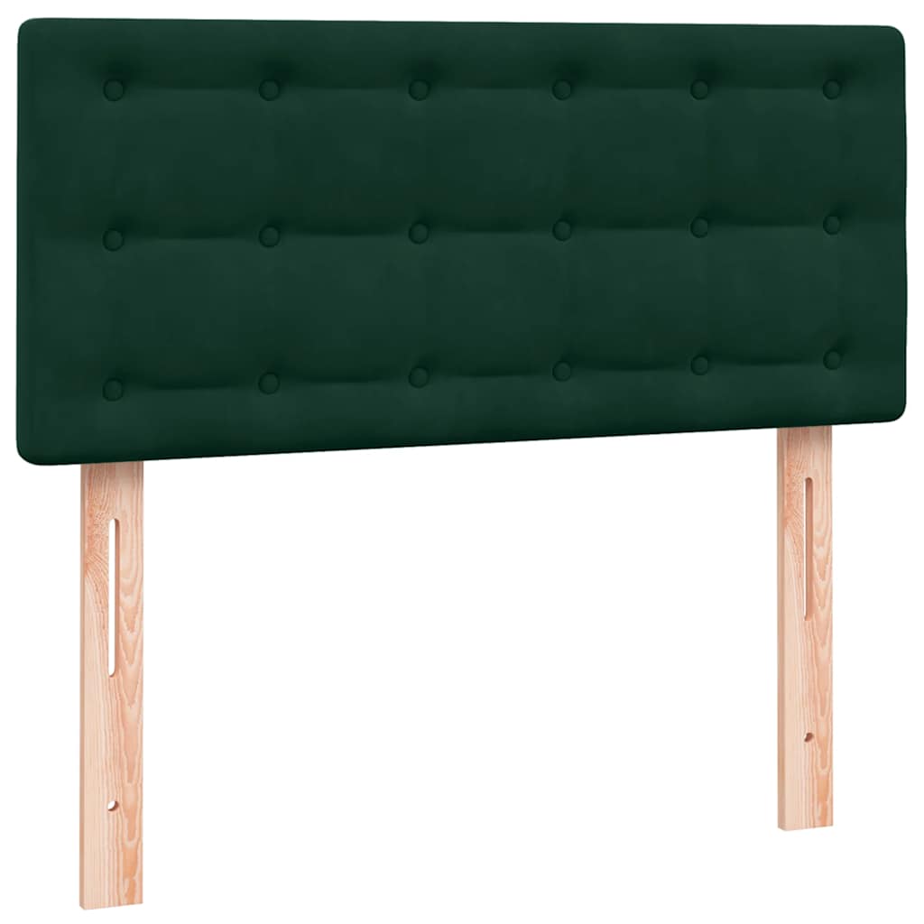 Sommier à lattes de lit et matelas vert foncé 80x220 cm velours - XIOS