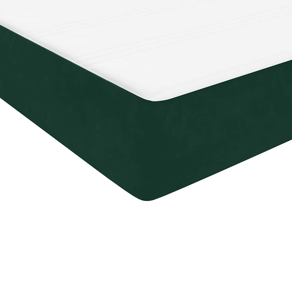 Sommier à lattes de lit et matelas vert foncé 80x220 cm velours - XIOS