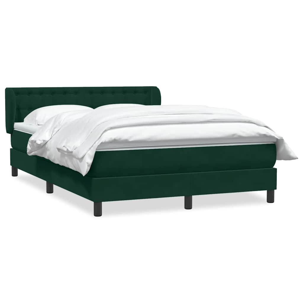 Sommier à lattes de lit et matelas vert foncé 160x220cm velours - XIOS
