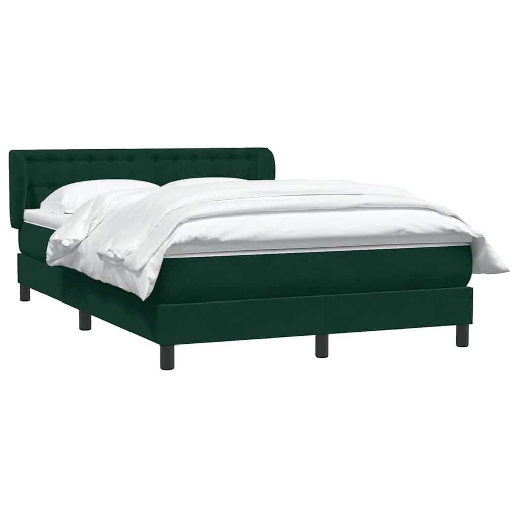 Sommier à lattes de lit et matelas vert foncé 160x220cm velours - XIOS