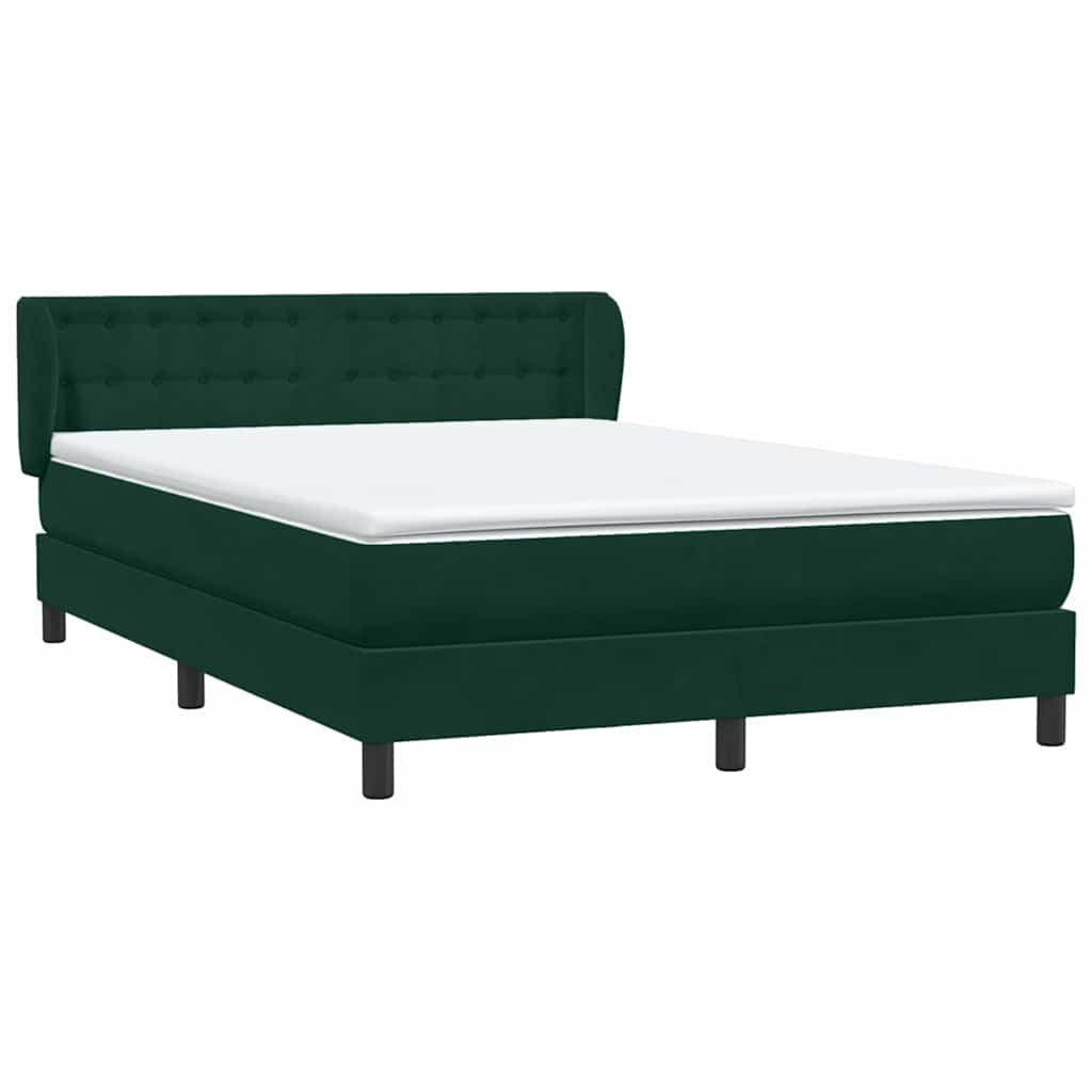 Sommier à lattes de lit et matelas vert foncé 160x220cm velours - XIOS