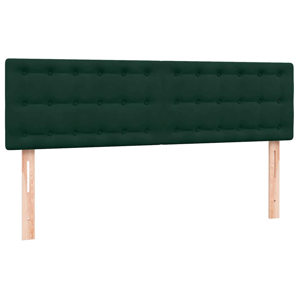 Sommier à lattes de lit et matelas vert foncé 160x220cm velours - XIOS