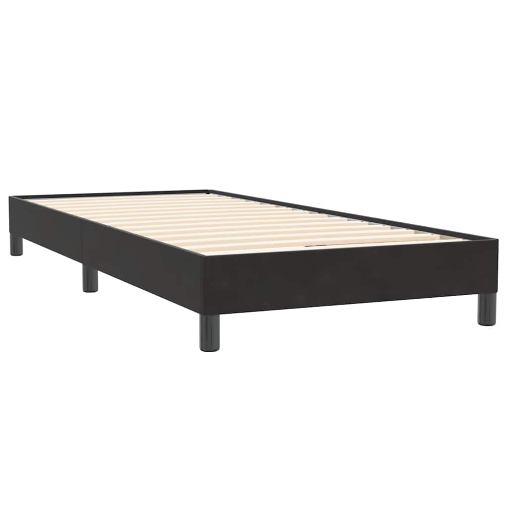 Sommier à lattes de lit avec matelas noir 80x220 cm velours - XIOS