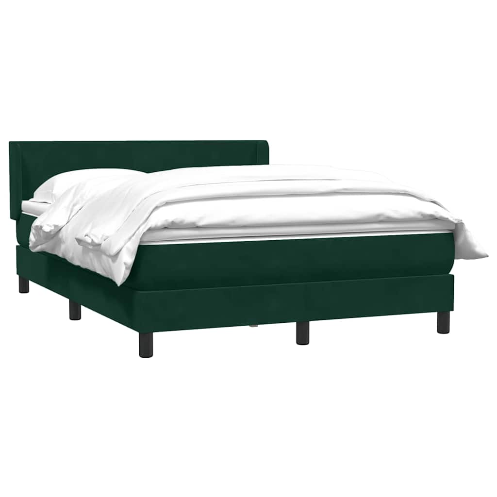 Sommier à lattes de lit et matelas vert foncé 160x220cm velours - XIOS