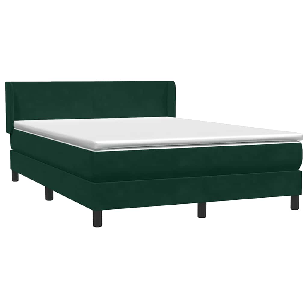 Sommier à lattes de lit et matelas vert foncé 160x220cm velours - XIOS