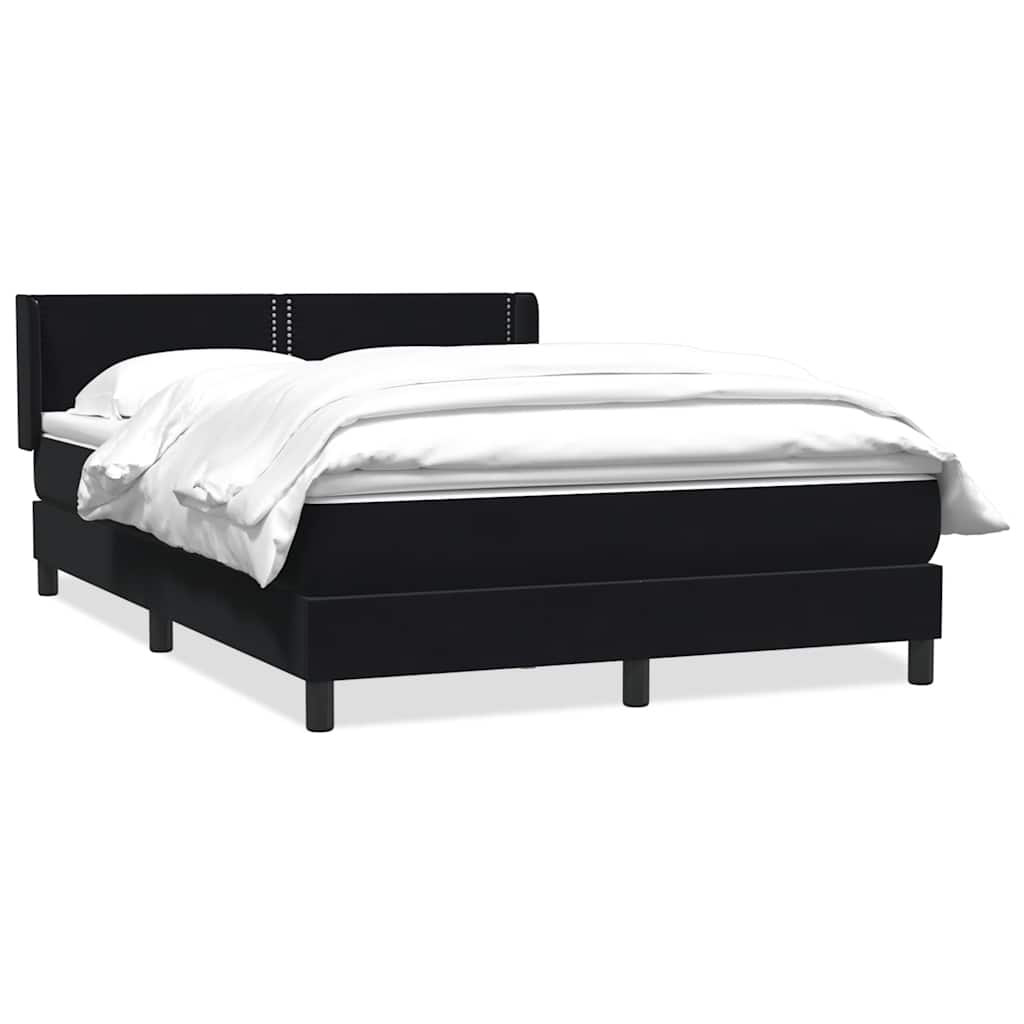 Sommier à lattes de lit avec matelas noir 160x210 cm velours - XIOS