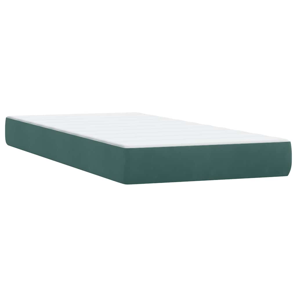 Sommier à lattes de lit et matelas vert foncé 80x220 cm velours - XIOS