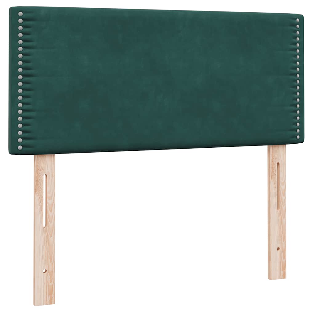 Sommier à lattes de lit et matelas vert foncé 80x220 cm velours - XIOS