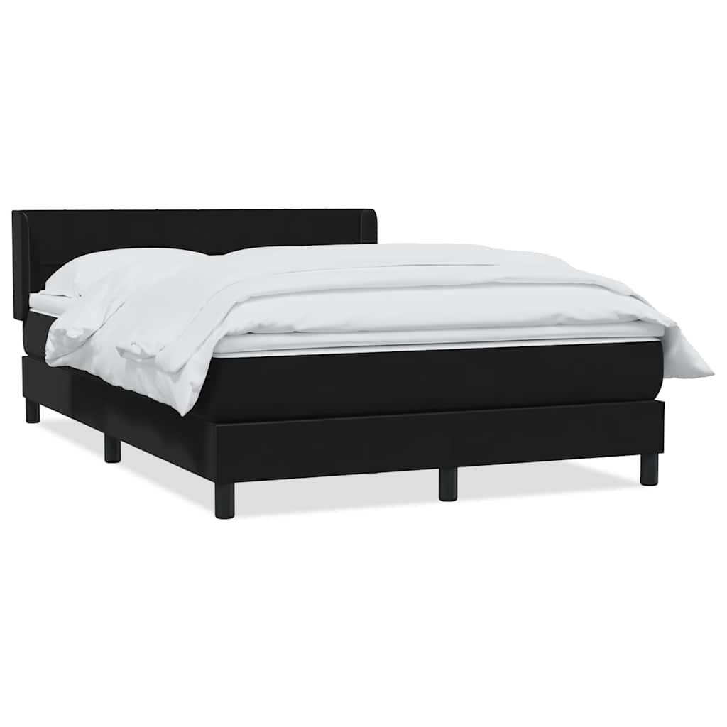 Sommier à lattes de lit avec matelas noir 160x210 cm velours - XIOS