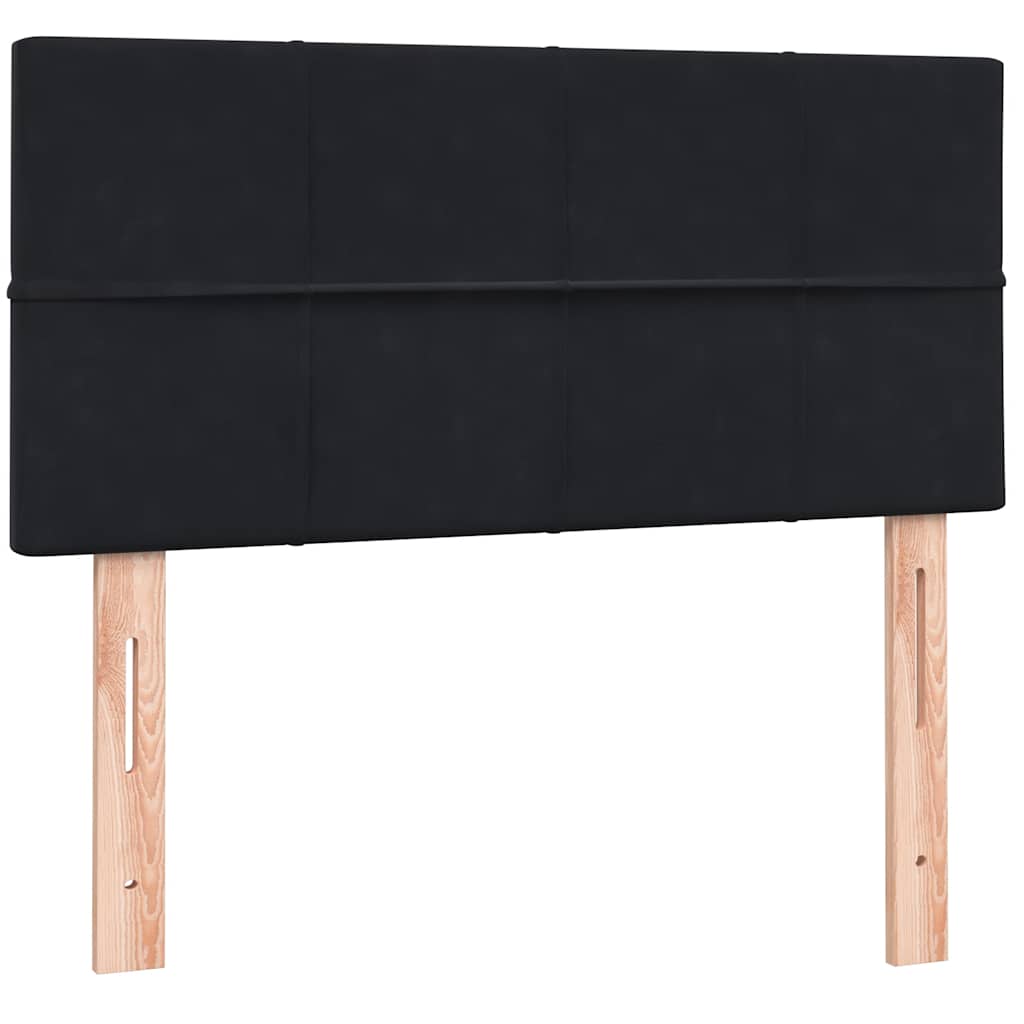 Sommier à lattes de lit avec matelas noir 80x220 cm velours - XIOS