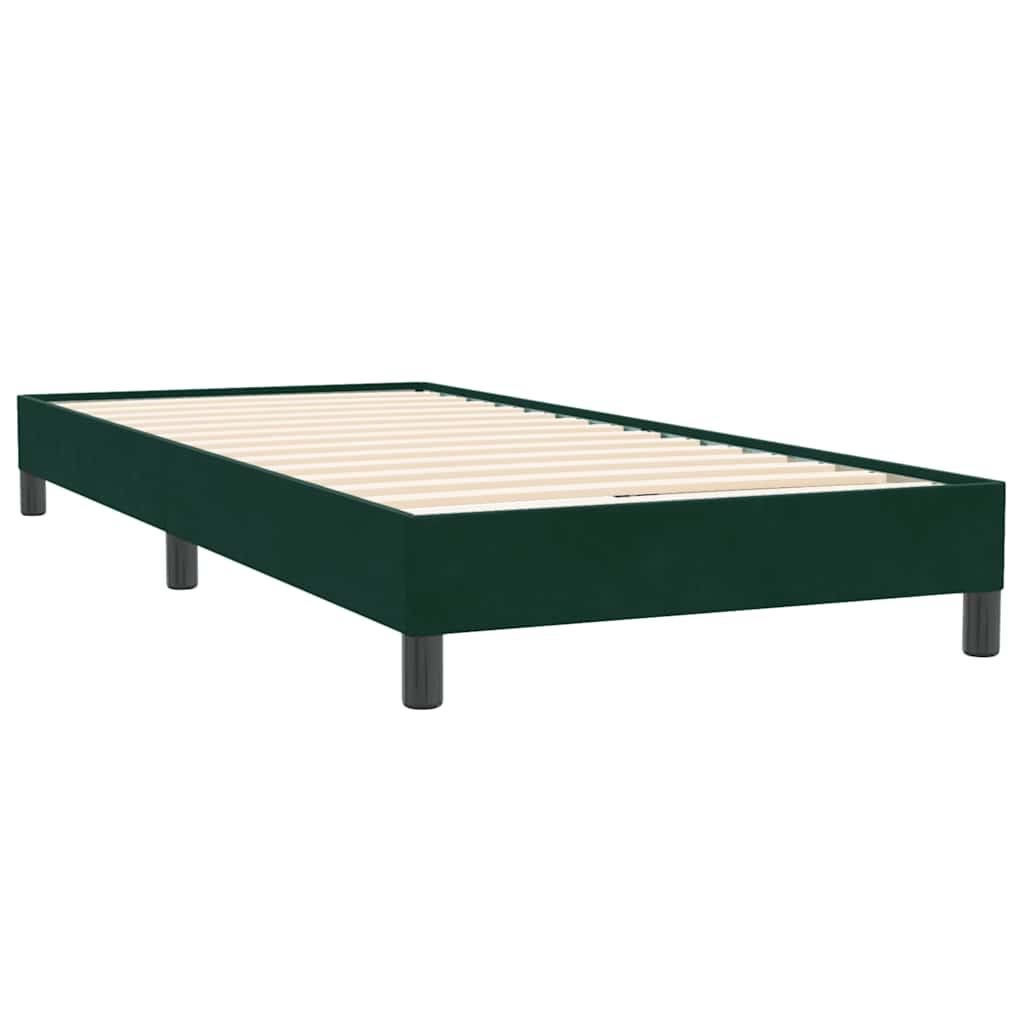 Sommier à lattes de lit et matelas vert foncé 80x220 cm velours - XIOS
