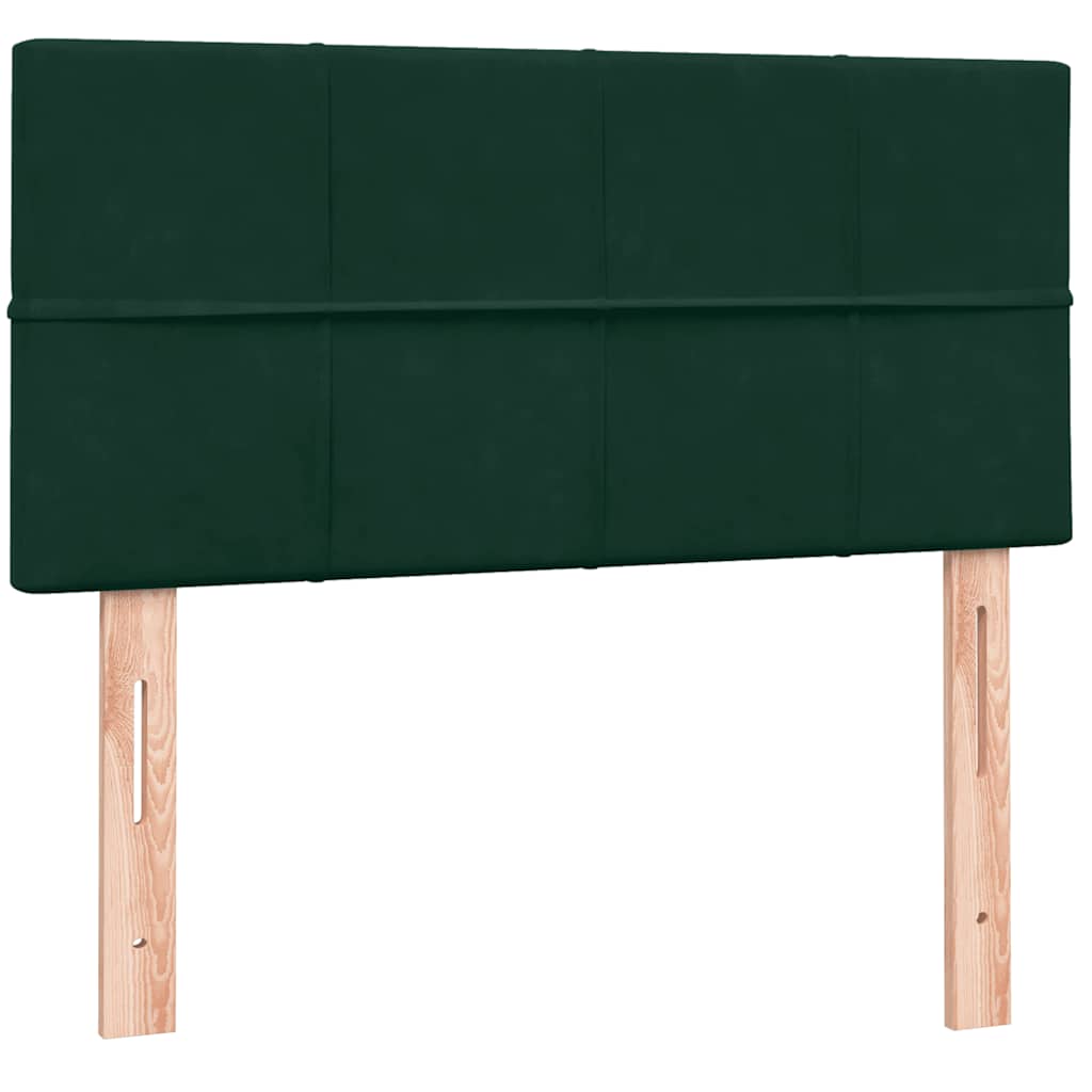 Sommier à lattes de lit et matelas vert foncé 80x220 cm velours - XIOS
