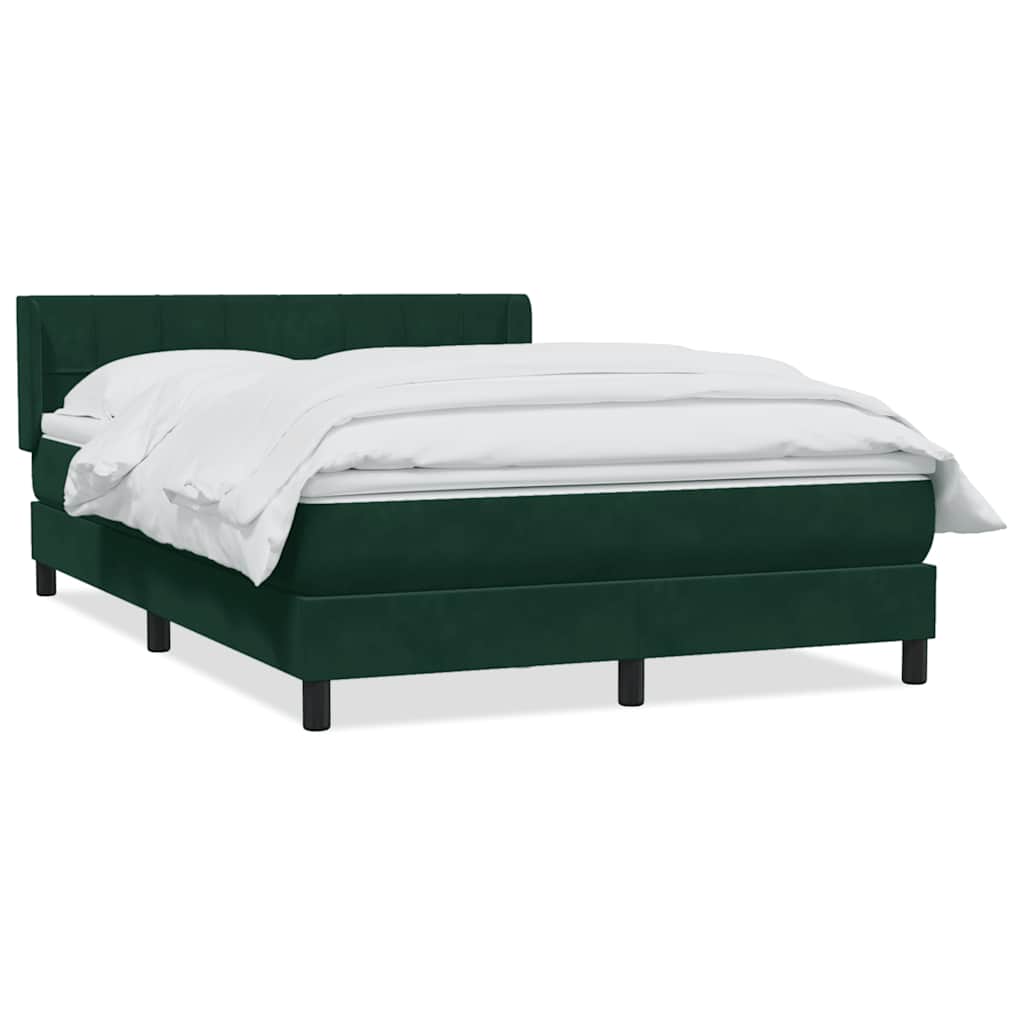Sommier à lattes de lit et matelas vert foncé 160x220cm velours - XIOS