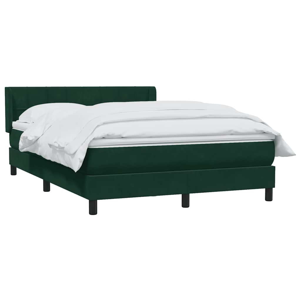 Sommier à lattes de lit et matelas vert foncé 160x220cm velours - XIOS