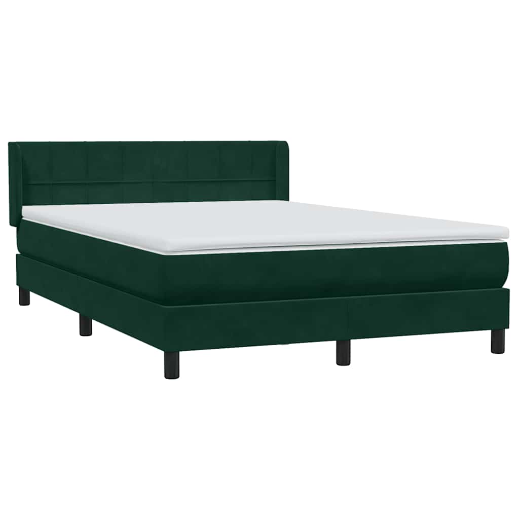 Sommier à lattes de lit et matelas vert foncé 160x220cm velours - XIOS