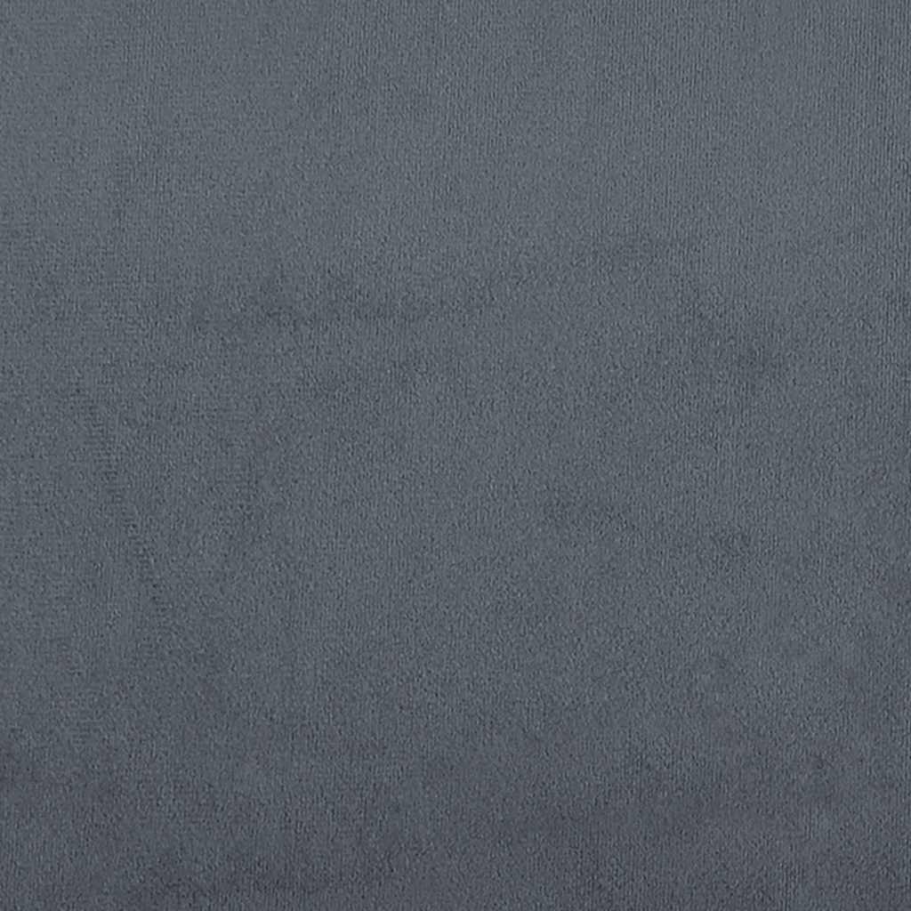Sommier à lattes de lit et matelas gris foncé 80x210 cm velours - XIOS