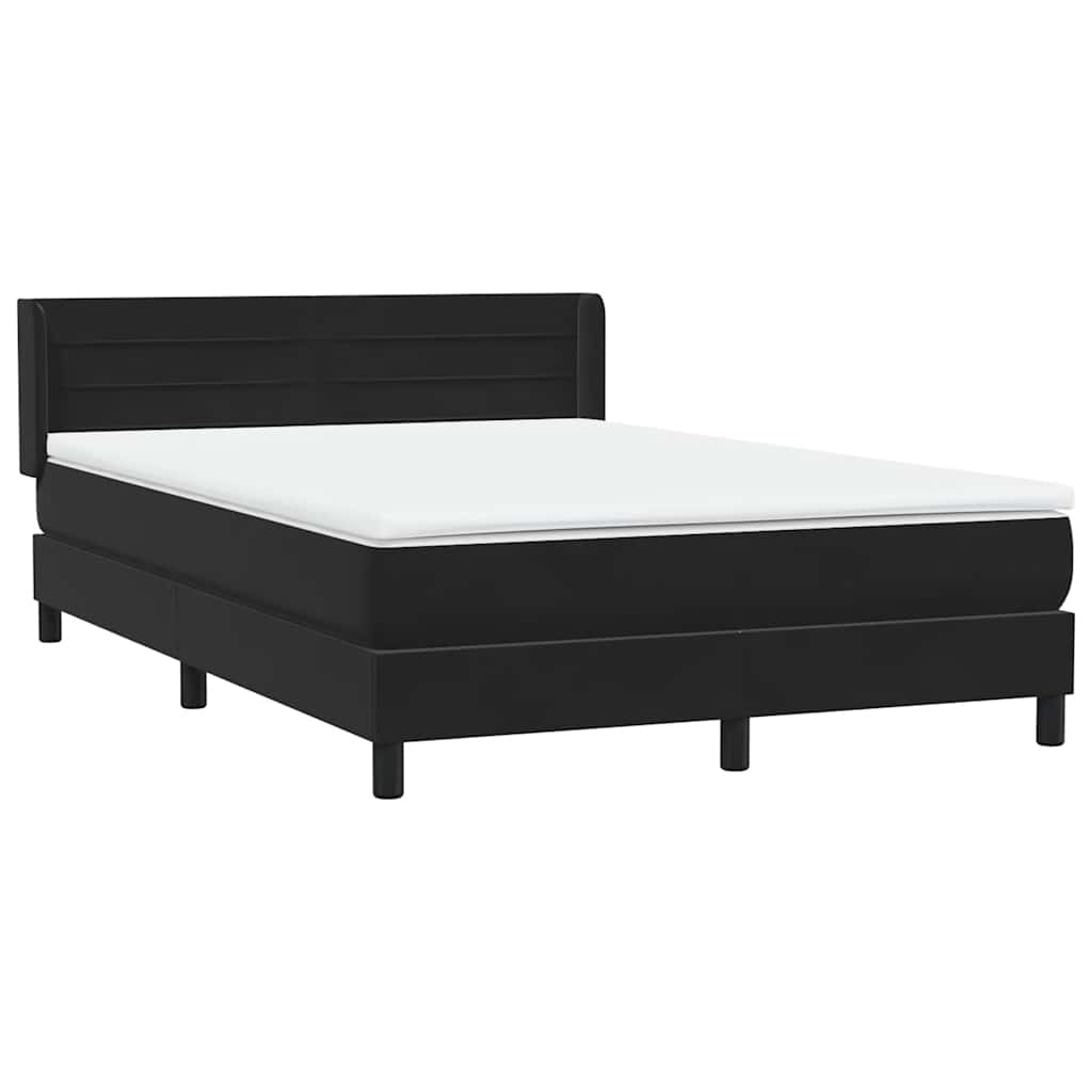 Sommier à lattes de lit avec matelas noir 160x220 cm velours - XIOS