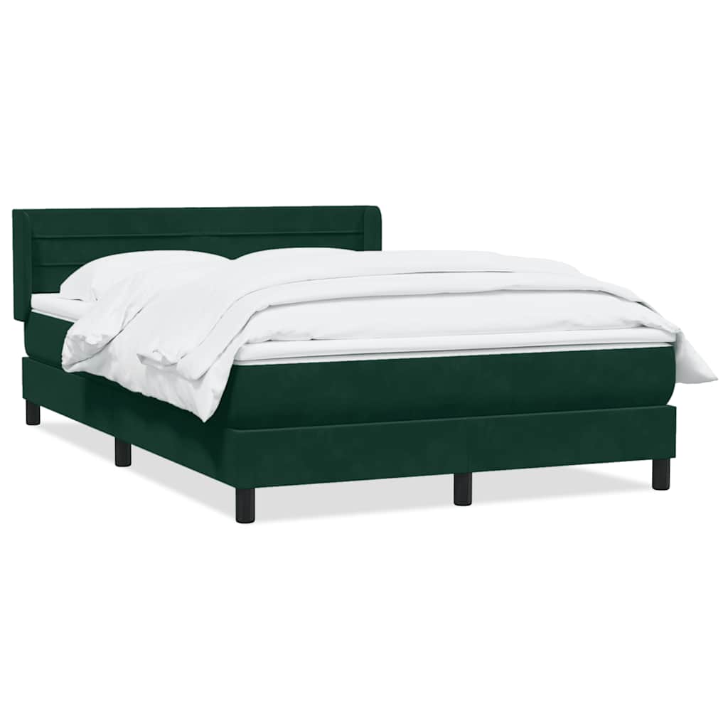 Sommier à lattes de lit et matelas vert foncé 160x220cm velours - XIOS