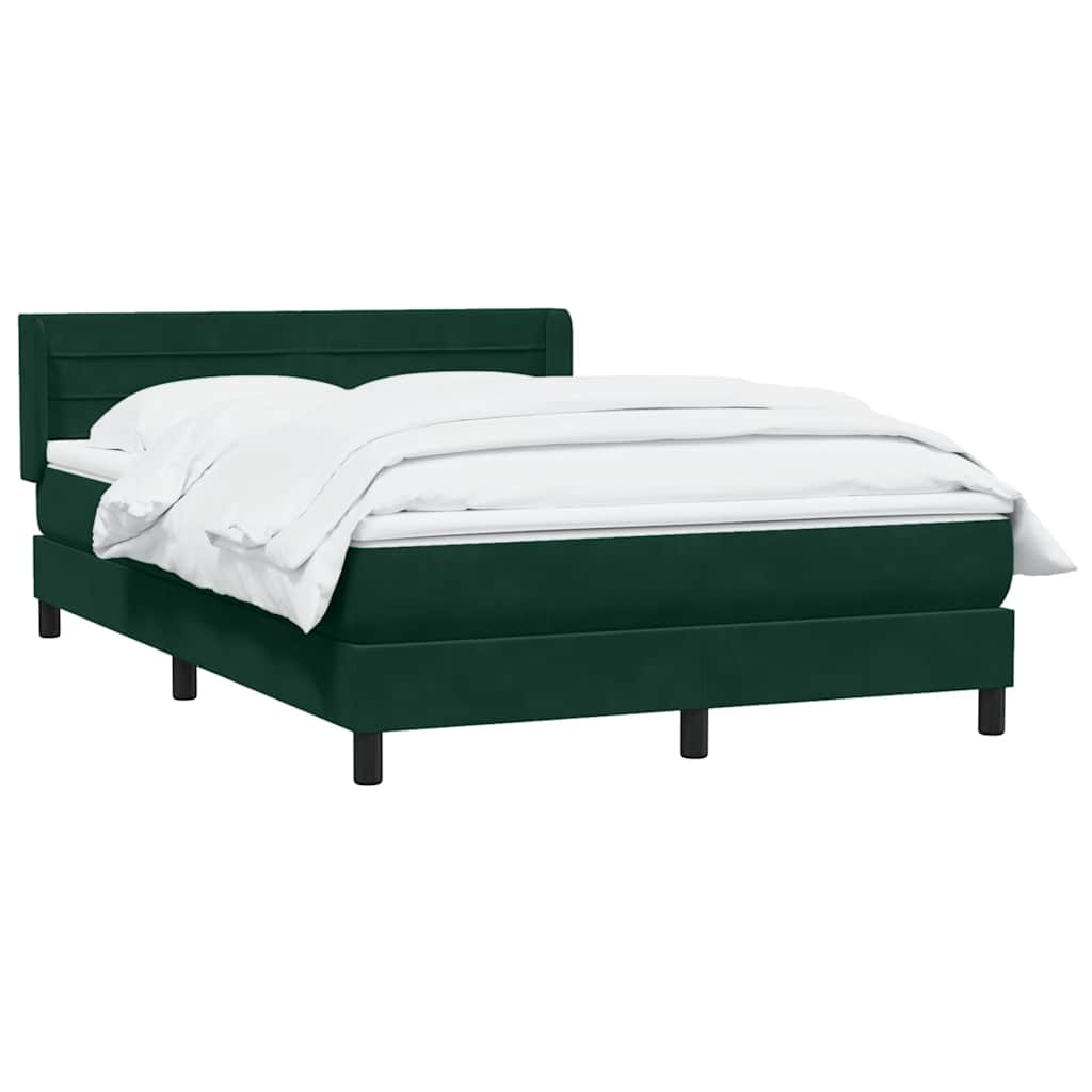 Sommier à lattes de lit et matelas vert foncé 160x220cm velours - XIOS