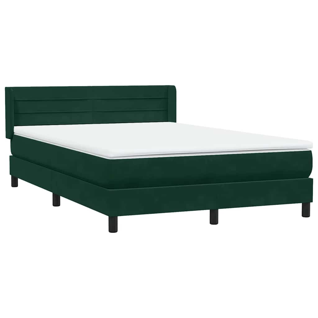 Sommier à lattes de lit et matelas vert foncé 160x220cm velours - XIOS