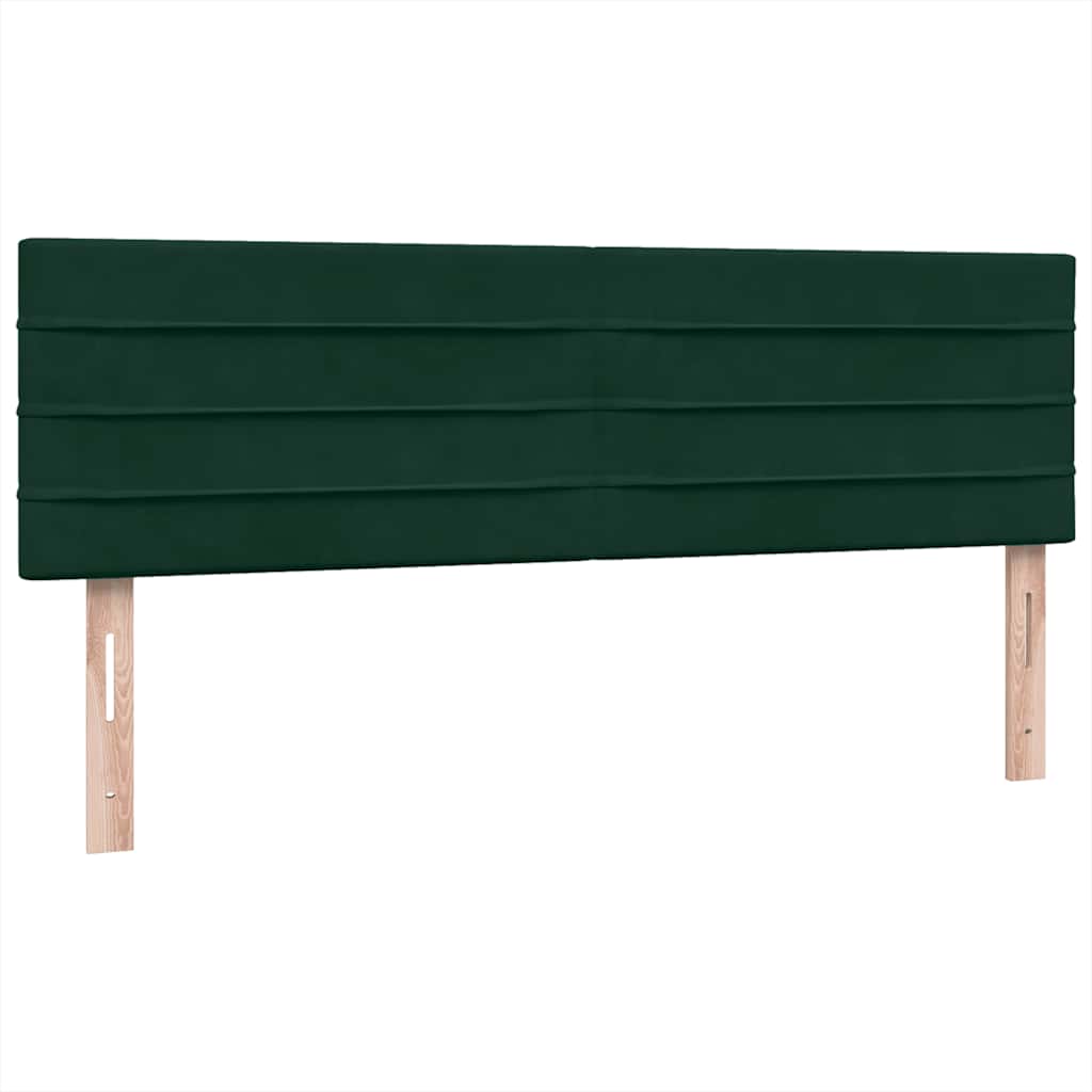 Sommier à lattes de lit et matelas vert foncé 160x220cm velours - XIOS