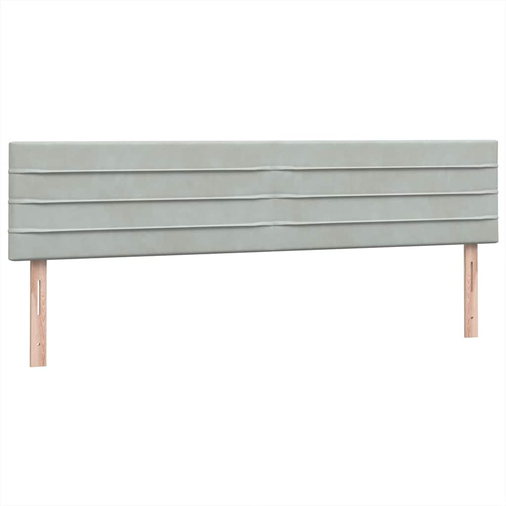 Sommier à lattes de lit et matelas gris clair 180x220cm velours - XIOS