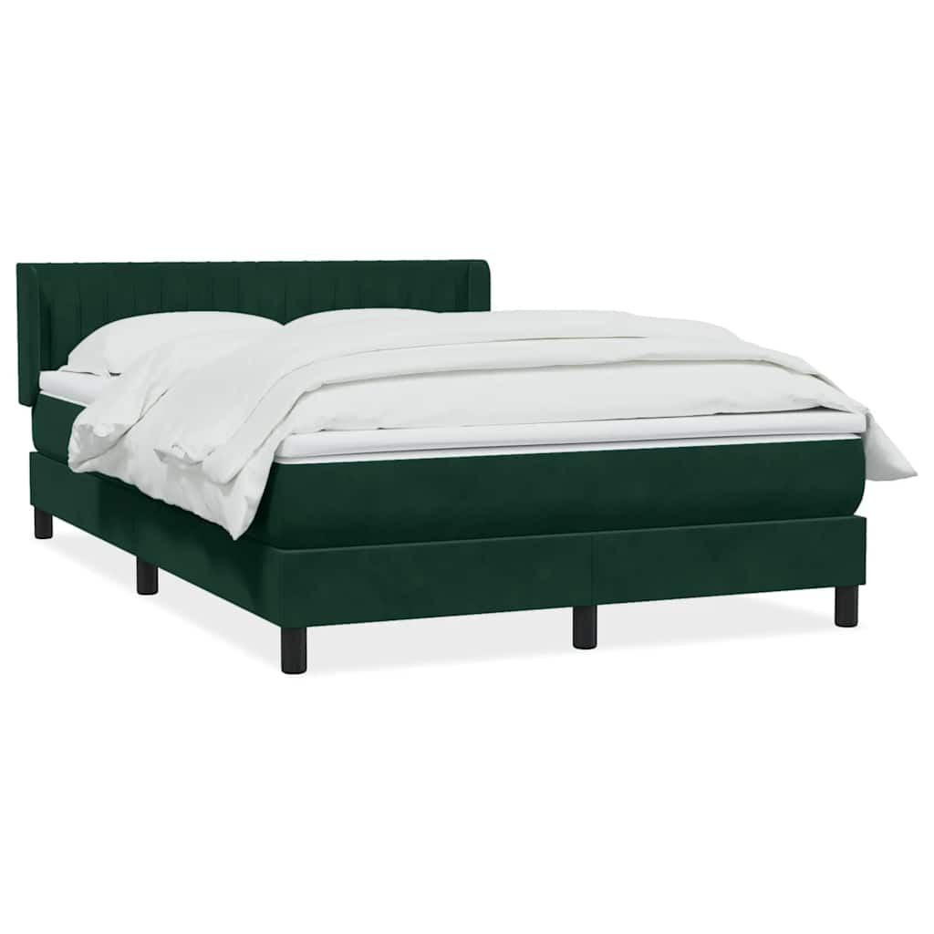 Sommier à lattes de lit et matelas vert foncé 160x220cm velours - XIOS