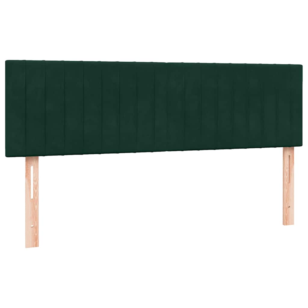 Sommier à lattes de lit et matelas vert foncé 160x220cm velours - XIOS