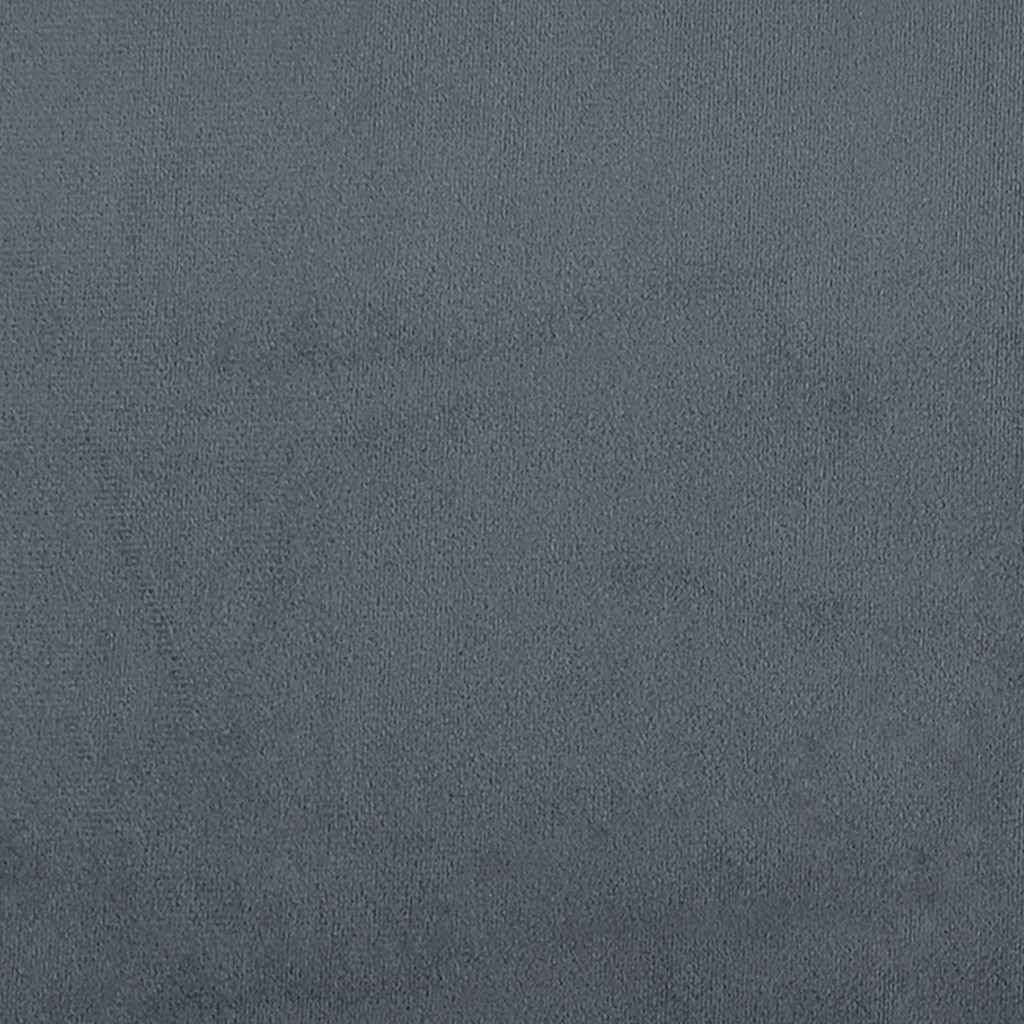 Sommier à lattes de lit et matelas gris foncé 80x210 cm velours - XIOS