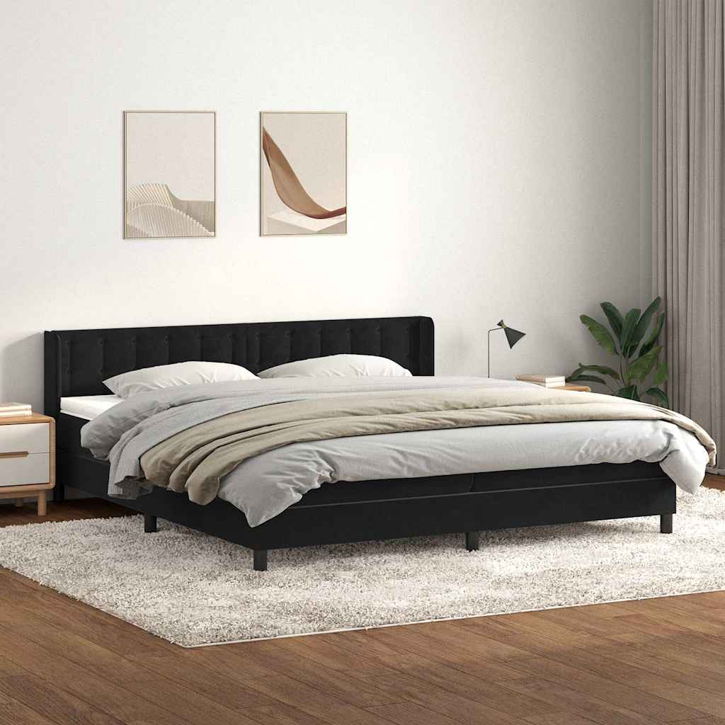 Sommier à lattes de lit et matelas vert foncé 90x210 cm velours - XIOS
