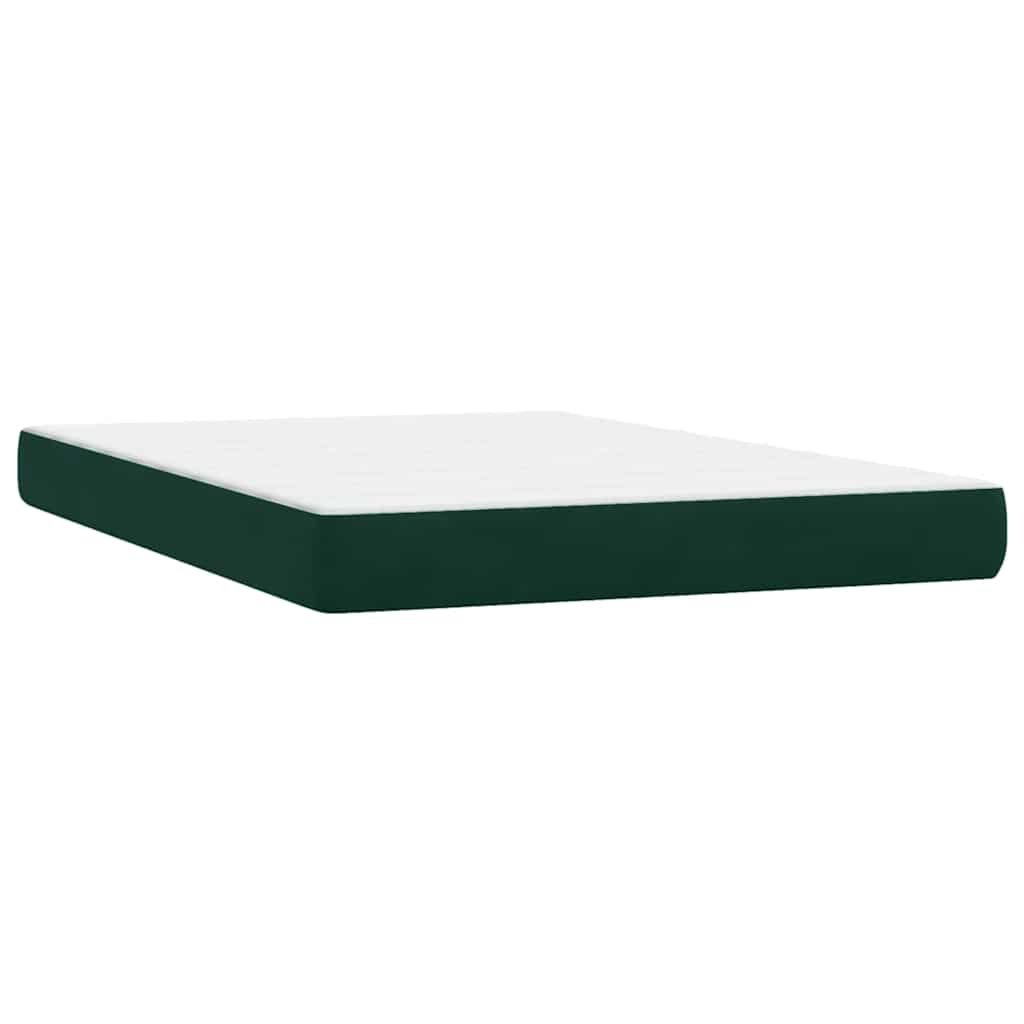 Sommier à lattes de lit et matelas vert foncé 160x220cm velours - XIOS