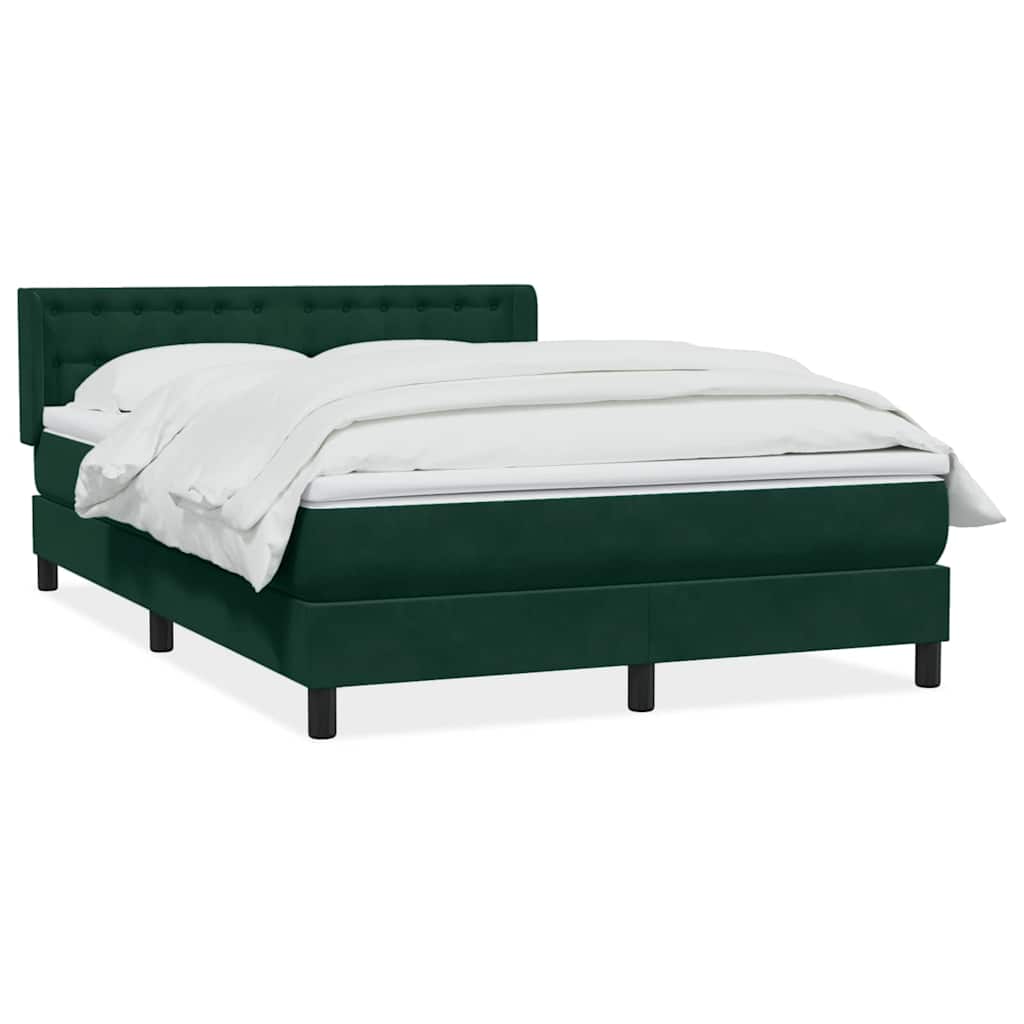 Sommier à lattes de lit et matelas vert foncé 160x220cm velours - XIOS