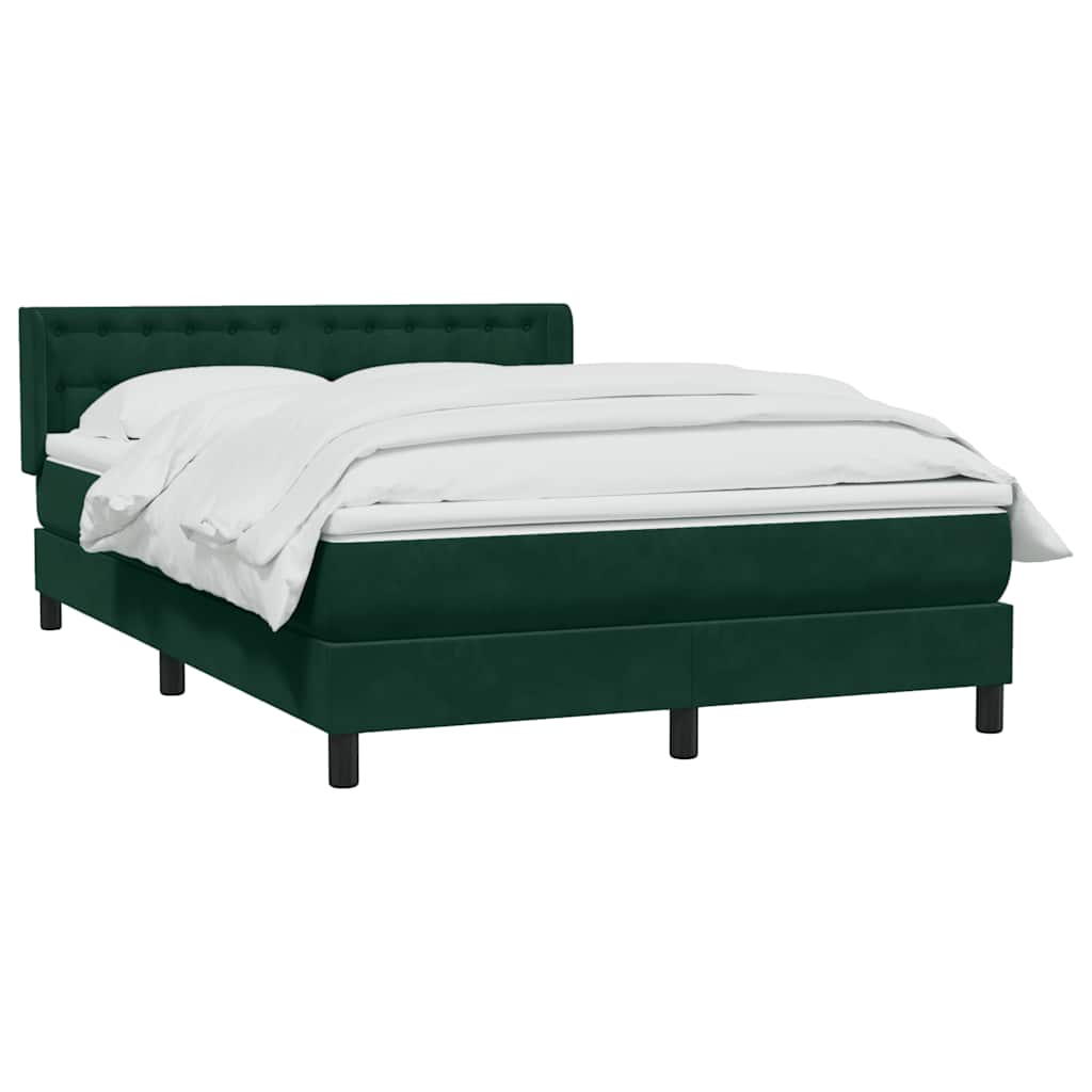 Sommier à lattes de lit et matelas vert foncé 160x220cm velours - XIOS