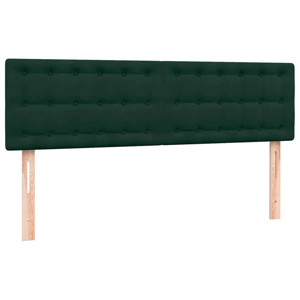 Sommier à lattes de lit et matelas vert foncé 160x220cm velours - XIOS