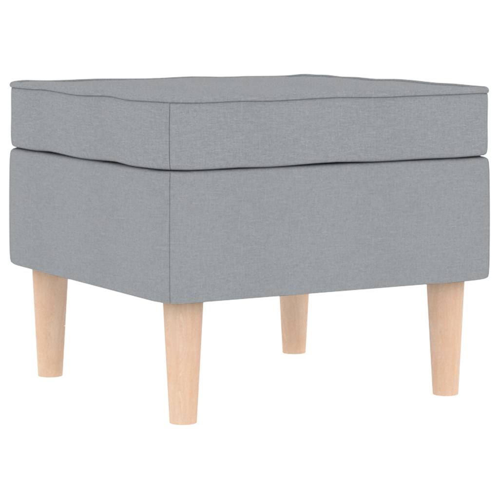 Fauteuil avec repose-pied Gris clair Tissu - XIOS