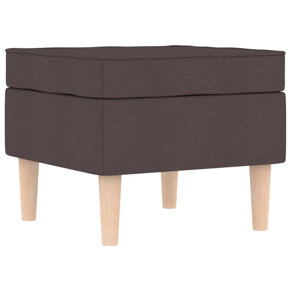 Fauteuil avec repose-pied Marron foncé Tissu - XIOS