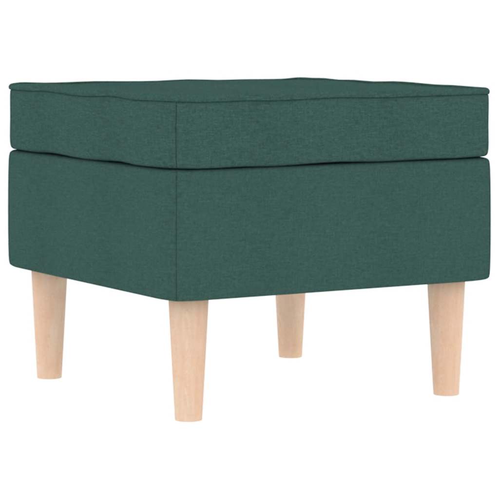 Fauteuil avec repose-pied Vert foncé Tissu - XIOS