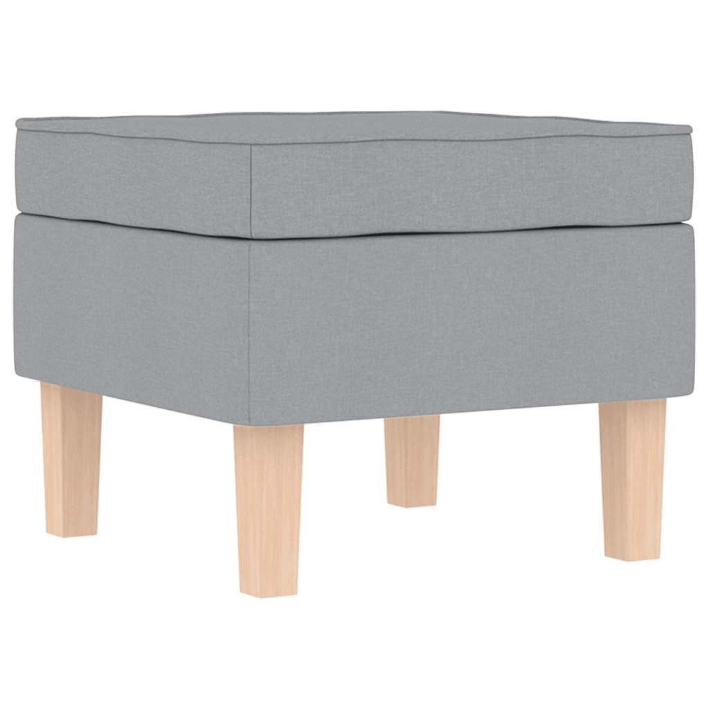 Chaise à bascule avec repose-pied Gris clair Tissu - XIOS