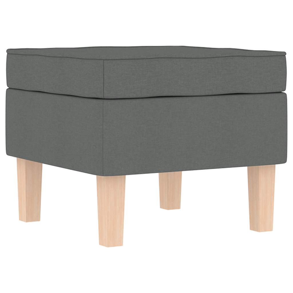 Chaise à bascule avec repose-pied Gris foncé Tissu - XIOS