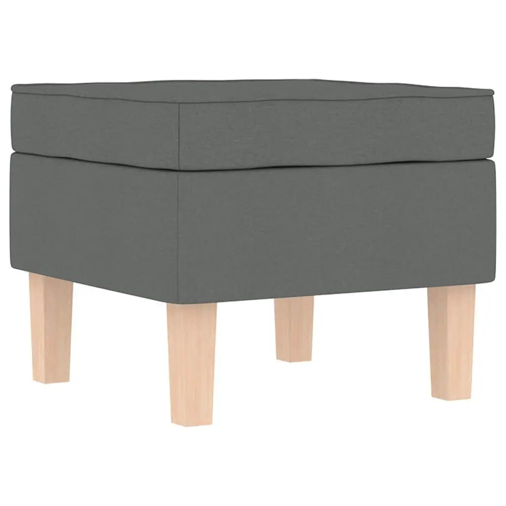 Chaise à bascule avec repose-pied Gris foncé Tissu - XIOS