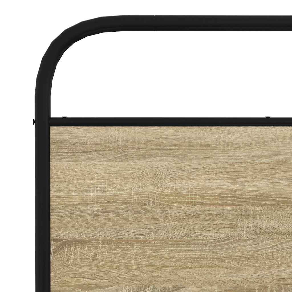 Cadre de lit en métal sans matelas chêne sonoma 180x200 cm - XIOS