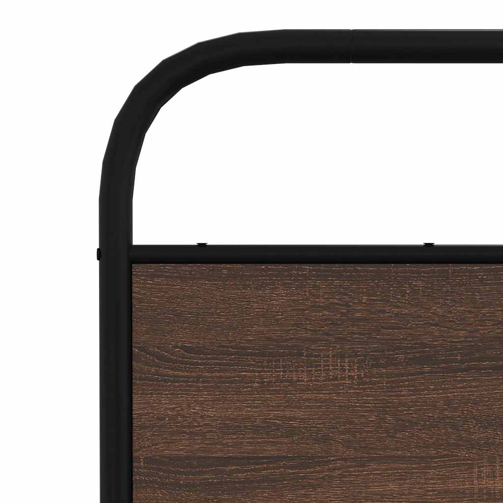 Cadre de lit en métal sans matelas chêne marron 140x190 cm - XIOS