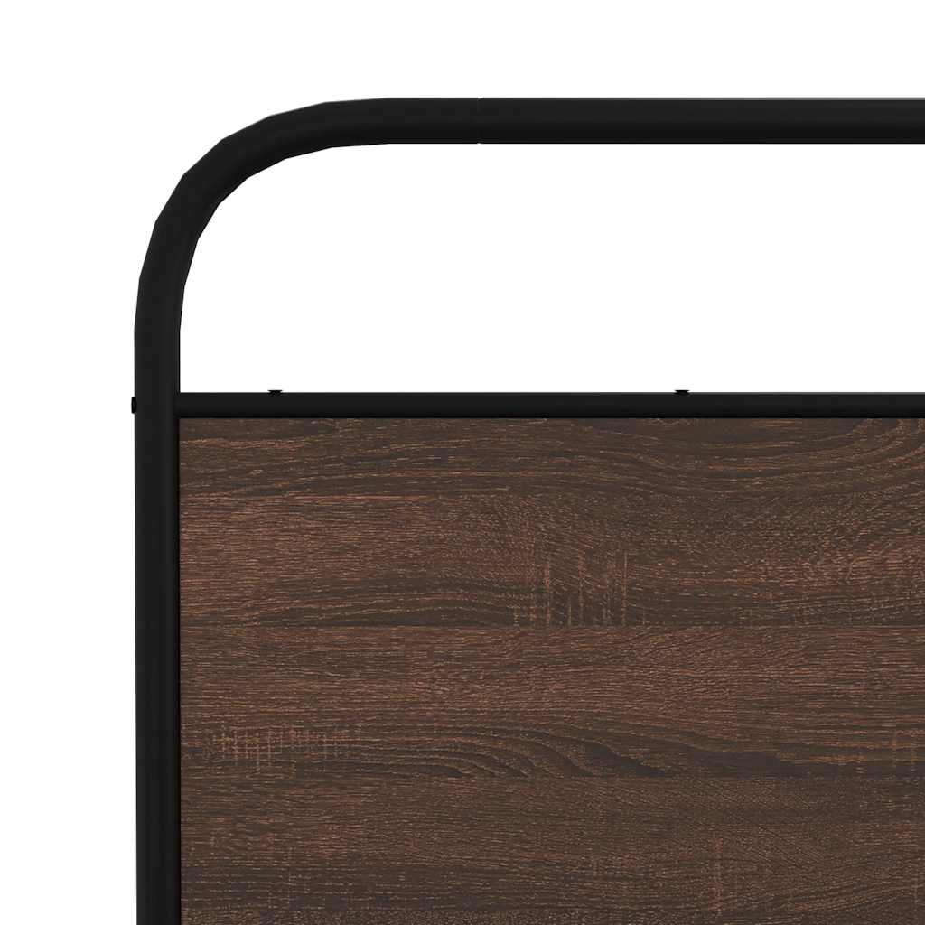 Cadre de lit en métal sans matelas chêne marron 150x200 cm - XIOS