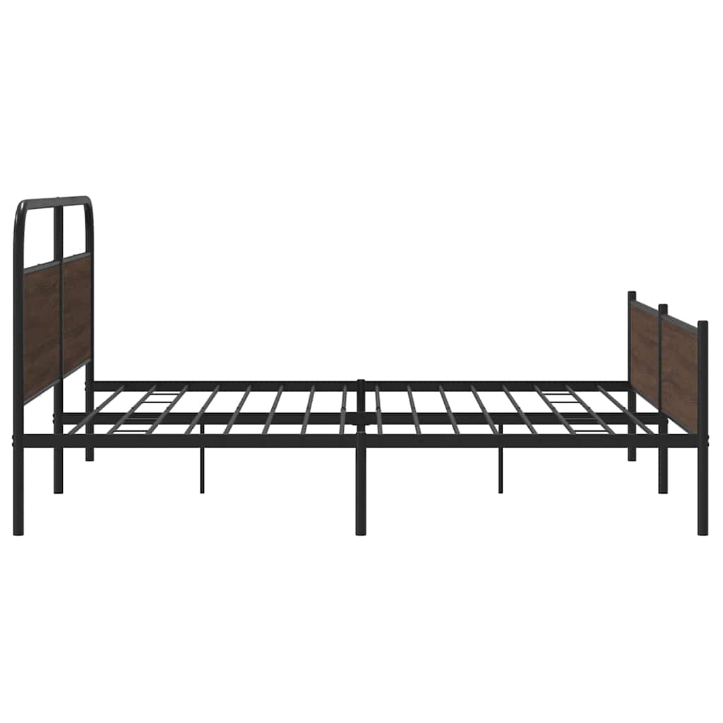 Cadre de lit en métal sans matelas chêne marron 183x213 cm - XIOS