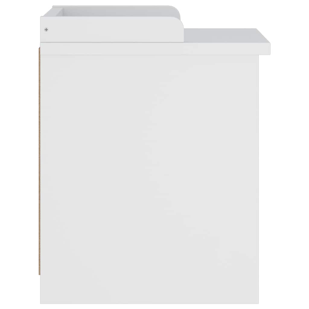 Banc de couloir SANDNES blanc 45x40x50 cm bois de pin massif - XIOS