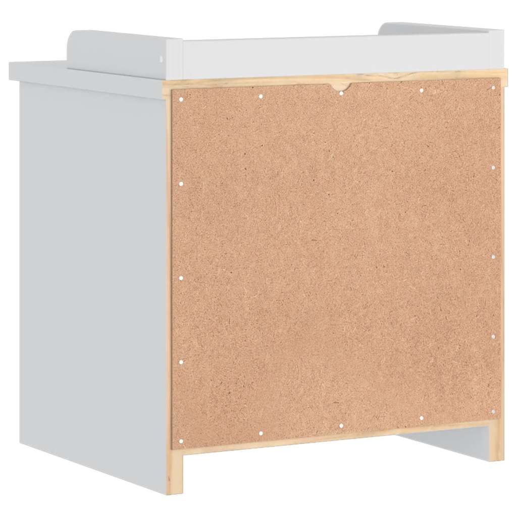 Banc de couloir SANDNES blanc 45x40x50 cm bois de pin massif - XIOS