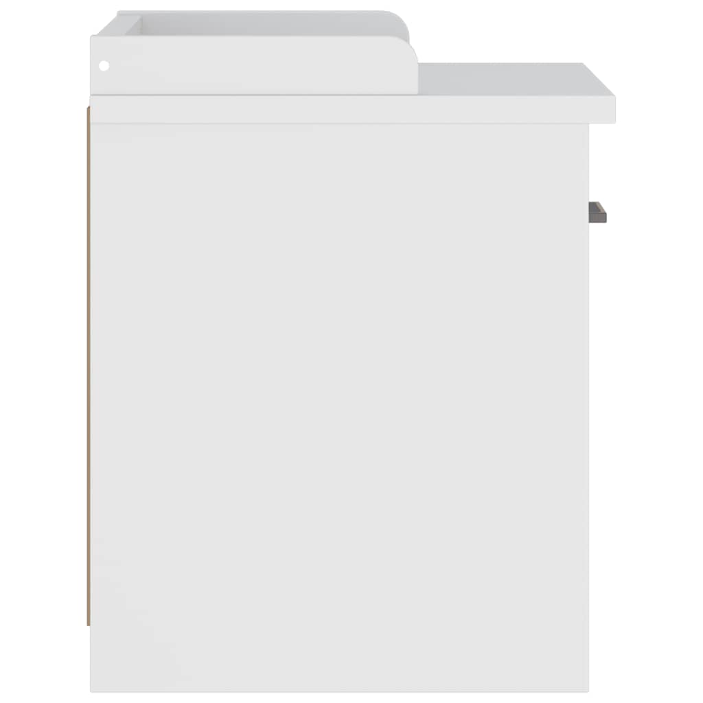 Banc de couloir SANDNES blanc 45x40x50 cm bois de pin massif - XIOS